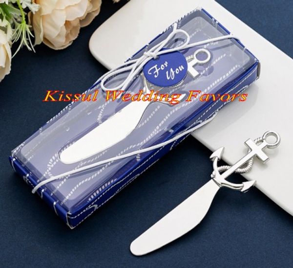 Nautical Cheese Spreader Favors In Gift Box For Anchor Sailboat