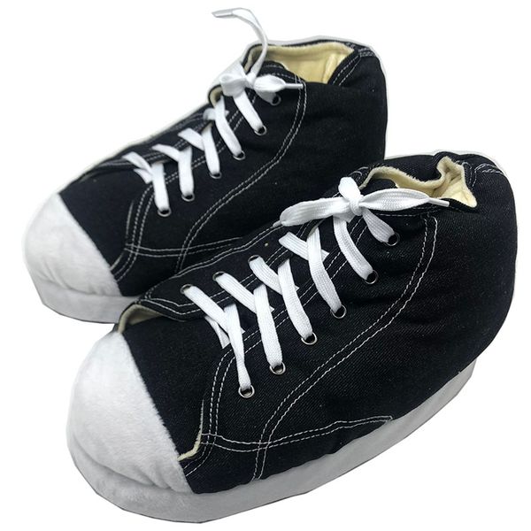 

new lace up winter slippers women warm home slippers ladies indoor slides house floor casual shoes woman  sliders, Black