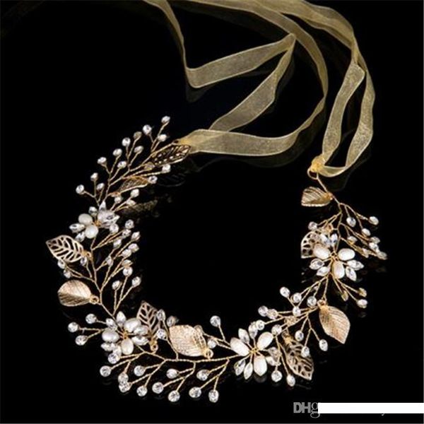 

ювелирных изделий gold pearl и кристалл люкс для волос vine ленты головная повязка для волос аксессуары для волос для женщин рождественский, Silver