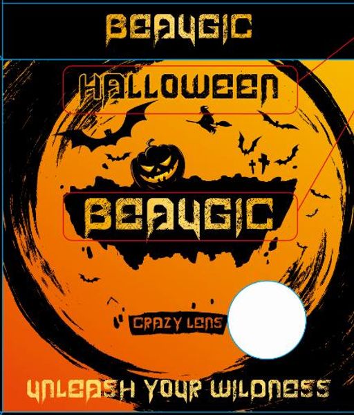 

halloween color contact lens packing contact lens case