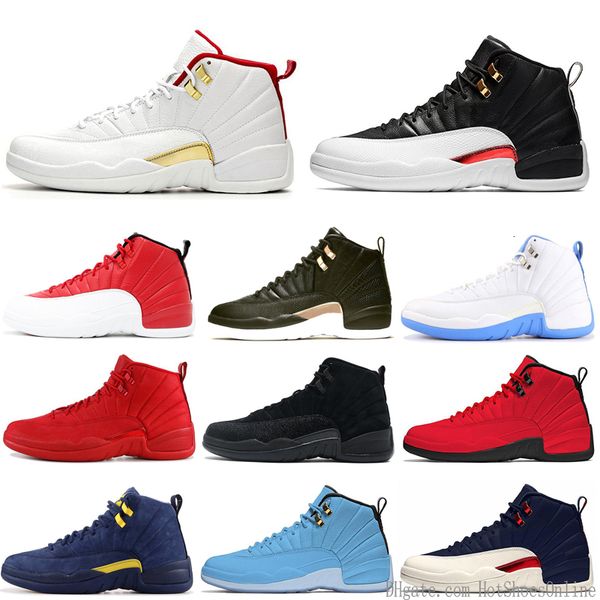 

men basketball shoes 12 12s fiba game royal unc gym red playoffs college navy reverse taxi michigan wings mens trainers sports sneakers 7-13