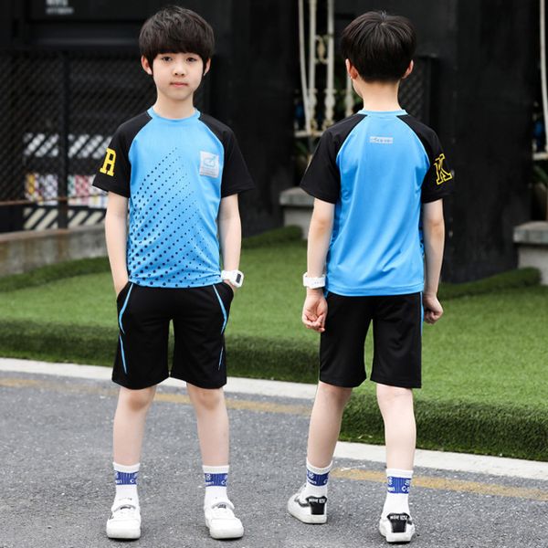 

children's sets quick dry boys sport set summer short sport set boys basketball clothes kids clothes new size 110-170cm, White