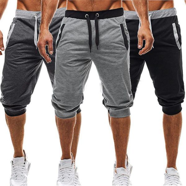 

2018 fashion mens baggy jogger casual slim harem short slacks casual soft cotton trousers shorts, White;black