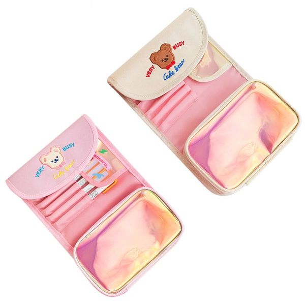

multifunction fashion roll makeup cosmetic brush pen pencil case organizer pouch bag