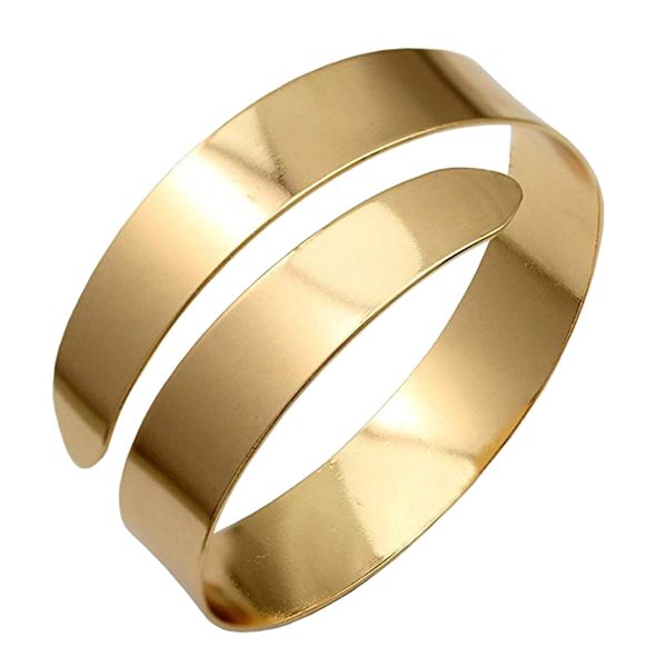 

fashion punk rock upper arm bracelet armlet cuff bangle armband adjustable for women girls bride(2 colors to select, Golden;silver
