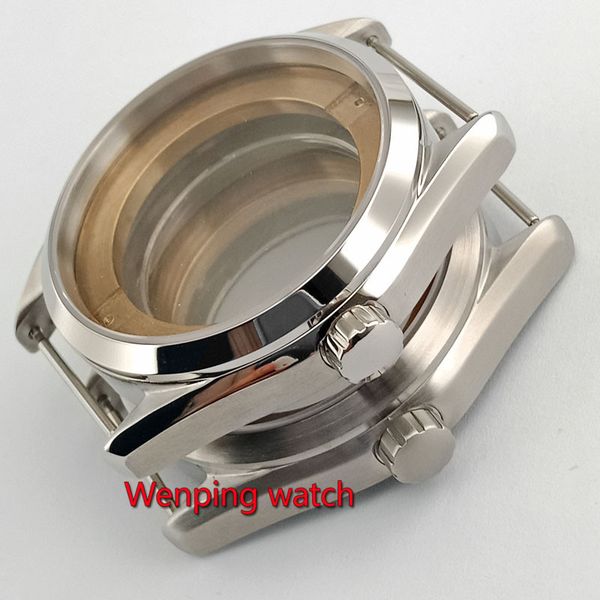 

41mm watch case watch accessories bottom cover fit eta 2836 miyota 8205,8215,821a;mingzhu 2813,3804 movement p872