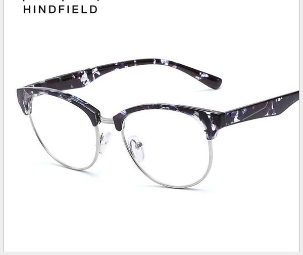 

retro metal spectacles frame for men and women with spectacles, White;black