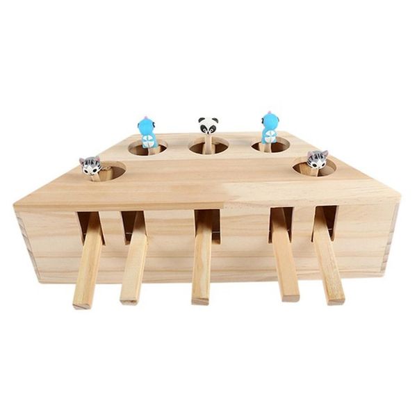 

educational toys cartoon cat chase mouse wooden interactive puzzle