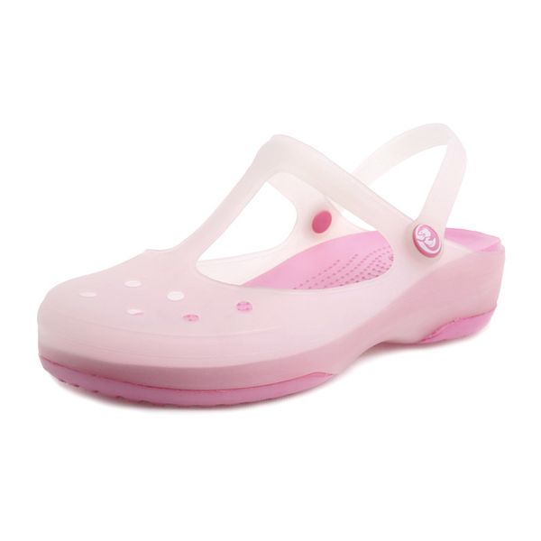 

women sandals 2020 summer new candy color women shoes peep toe stappy beach valentine rainbow jelly shoes woman flats, Black