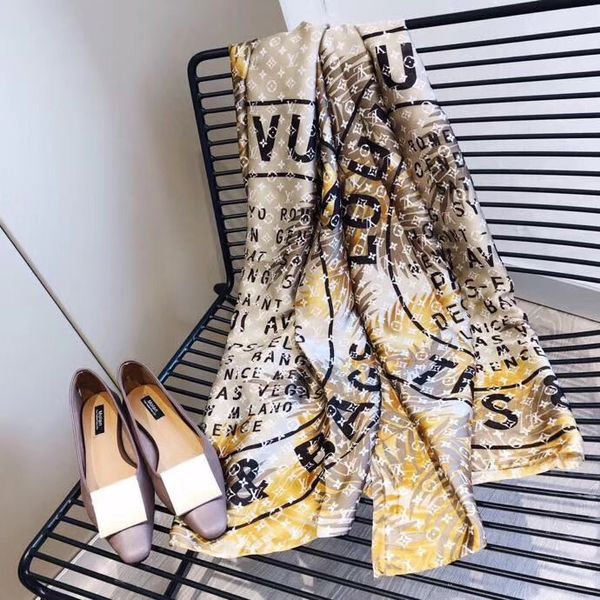 

De igner ilk carf for women 2019 pring brand floral flower long carve ize 180x90cm hawl gift