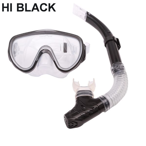 

hiblack semi-dry diving goggles swimming mask with snorkel mask scuba diving underwater breathing tube snorkel set