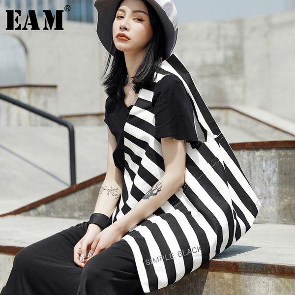 

eam] 2019 new spring summer black white striped hit color big size personality women accessories fashion tide all-match jt535, Black;brown