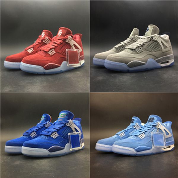 

высокое качество новый стиль 4 северная каролина синий флорида gators баскетбол обувь мужчины j4 4s flight крокодил головы шаблон спортивная