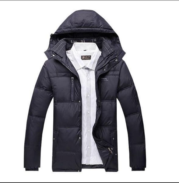 

2017 winter warm north men's thick slim cotton men's short paragraph men's down jacket men face, Black