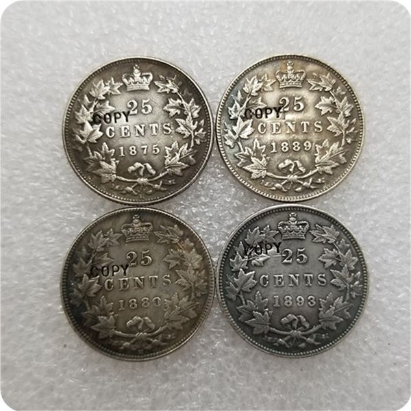 

1875,1880,1889,1893 canada 25 cents copy моне
