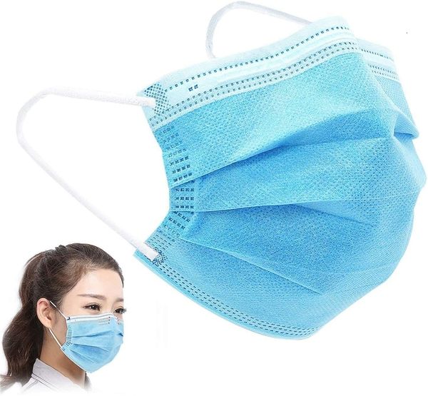 

dhl ship blue three layer dustpm2.5 non woven masks applicable to the salon daily mouth mask shipping qpsh