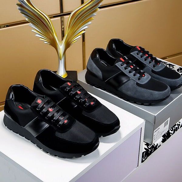 

luxury designer fashion trend men shoes real leather and mesh breathable men leisure shoes lace up popular comfort sneakers 38-45 xshfbcl, Black