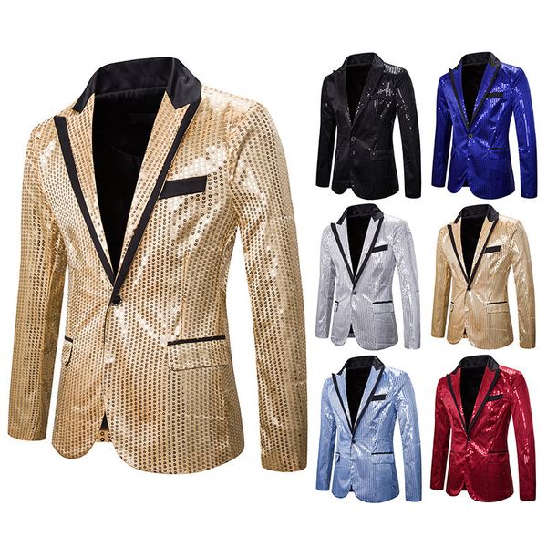 

men's suits & blazers unique fashion male sequin suit coats banquet blazer jackets nightclub large size singer stage performance costum, White;black