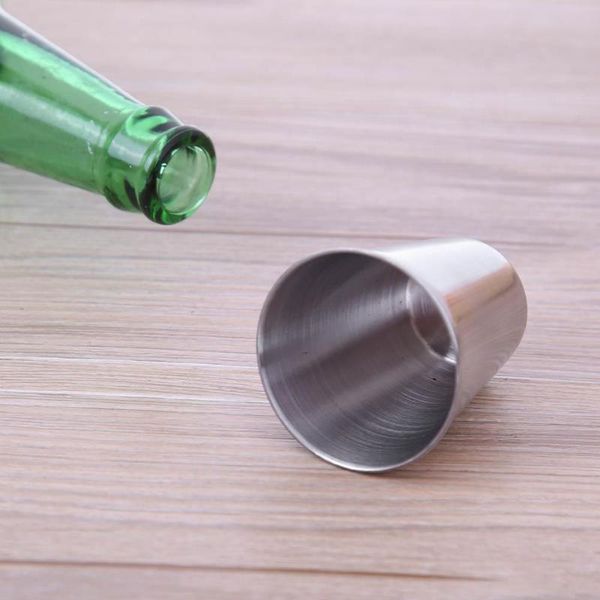 

4pcs drinking glass stainless steel sglasses cups wine beer whiskey cup