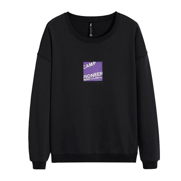 

pioneer camp hip hop sweatshirts men brand clothing spring fashion print male tracksuits hoodies for men, Black