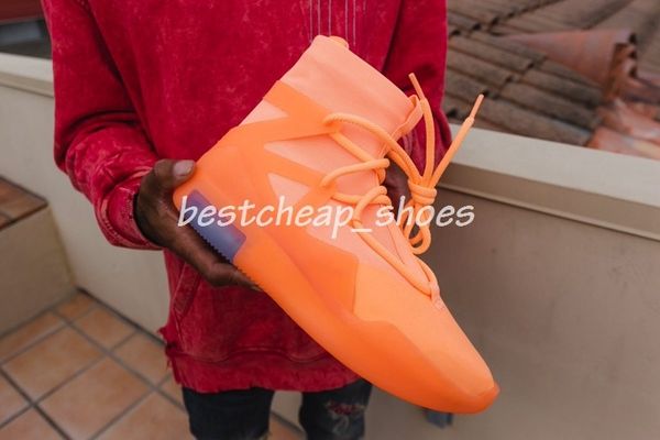 

new fear of god 1 orange pulse frosted spruce mens designer shoes for men sneakers fog boots sports basketball zoom trainers size 12
