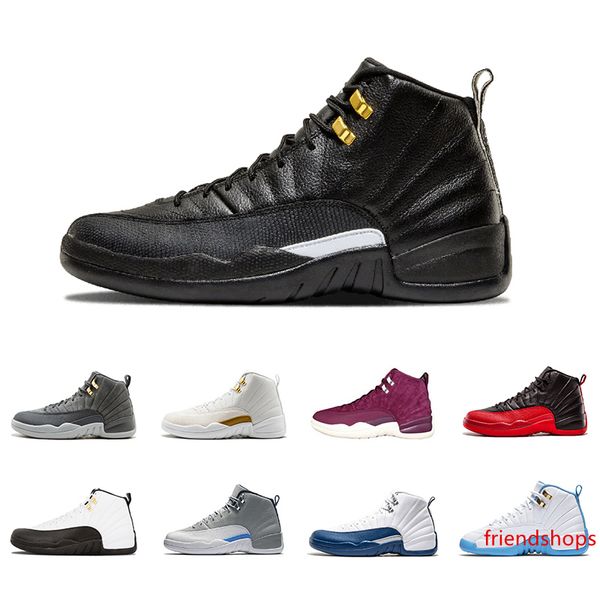 

12 12s men basketball shoes white flu game gs barons wolf grey gym red taxi playoffs gamma french blue sports sneakers