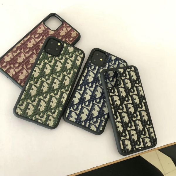 

embroidered letter d phone case for iphone xs max xr x 7 7plus 8 8plus 6 6plus 11 11pro max hard back cover brand design