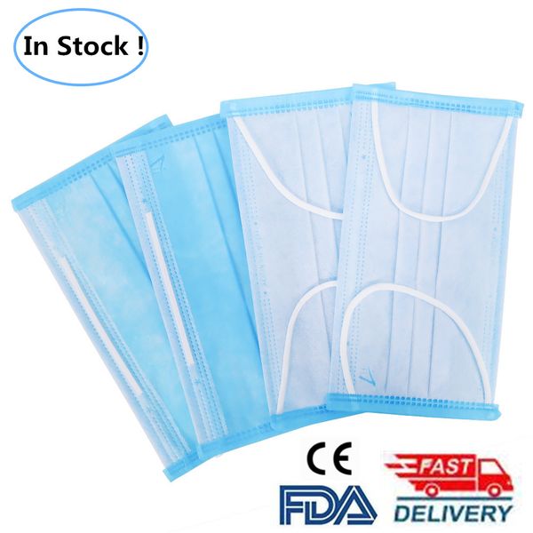 

в запасе fda ce одобрил высококачественную нетканую одноразовую маску для лица 3 слоя earloop anti-dust face masks face cover быстрая достав