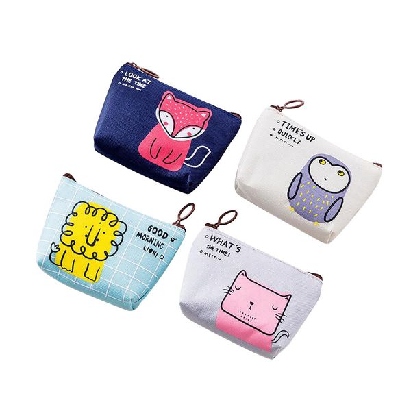 de bonito Coin bolsas Mulheres Carteiras Oxford Pequenas bonito titular do cartão animal dos desenhos animados Key Bag Sacos do dinheiro para meninas Bolsa Crianças Crianças Atacado