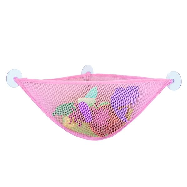 

suction cup baby bath toys tidy storage mesh bag bathroom folding wall hanging net organizer basket bath tub toy holder