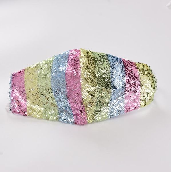 

sequin face mask fashion bling bling designer respirator dustproof washable reusable mouth masks summer breathable sunscreen mask bwf566