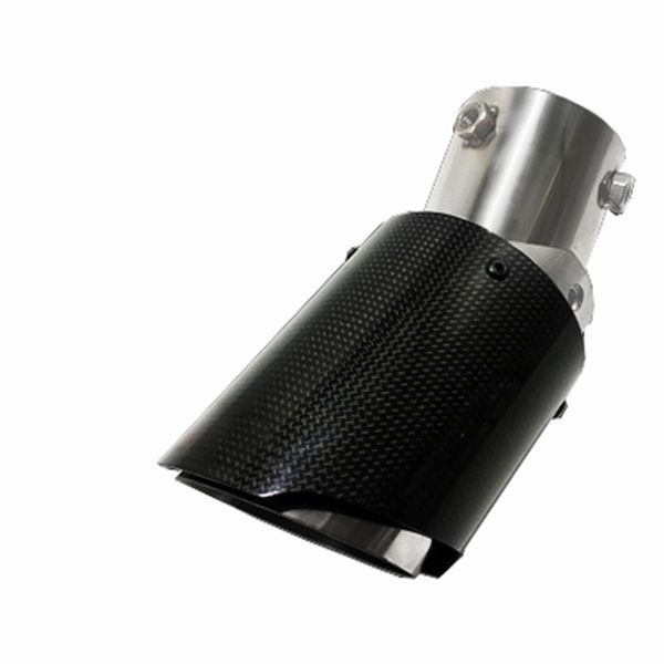 

car styling angle adjustable car exhaust tip carbon fiber muffler pipe for or other downward bend exhaust pipes