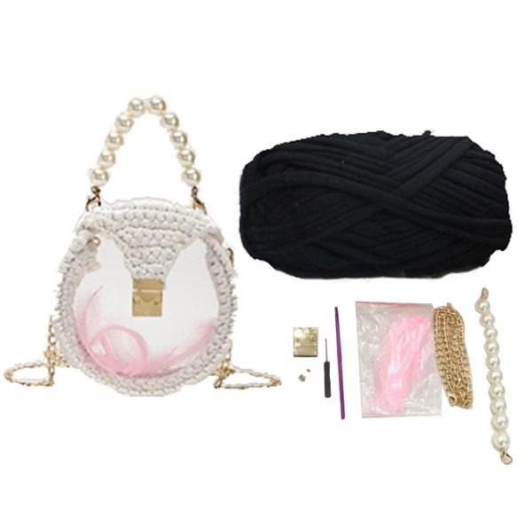 

casual rattan round bag(semi-finished products,hand-made)summer wallet handmade beach shoulder bag woven transparent bag tra