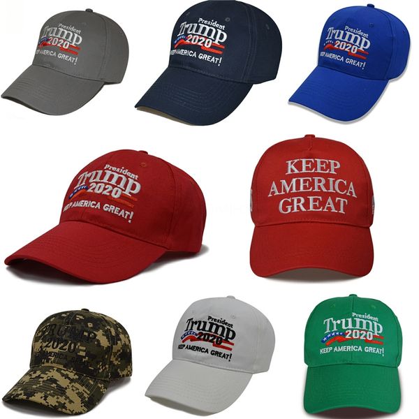 

14 styles trump 2020 hats make america great again camouflage usa flag party hat 3d embroidery baseball cap zza1751-1 30 1pcs #298, Blue;gray
