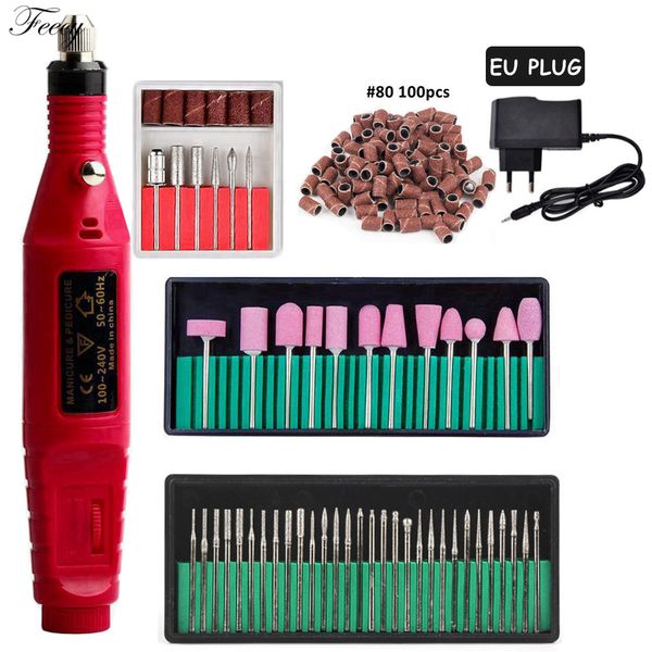 

electric nail art drill manicure machine nail file drill bit set kit for all nails gel professional power art pen pedicure
