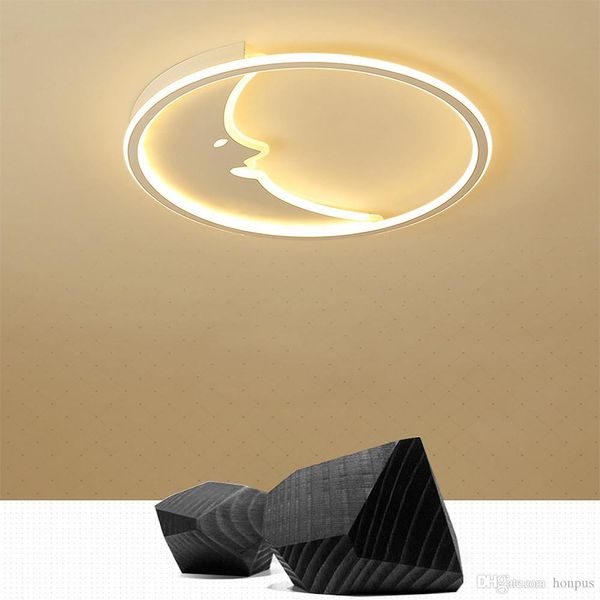 

led ceiling light moon smile acrylic creative ceiling lamp nordic modern bedroom living room home indoor lighting rc dimmable pendant lamps