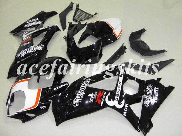 

4 gifts new abs motorcycle full fairings set fit for suzuki gsx-r1000 k7 2007 2008 07 08 bodywork set black luster