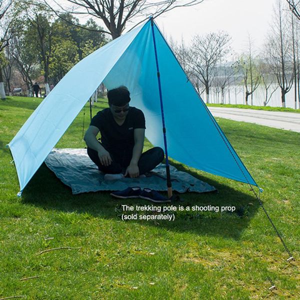 

outdoor travel camping tent tarp summer garden beach sun awning waterproof car shelter sunshade with 6 pegs 6 ropes