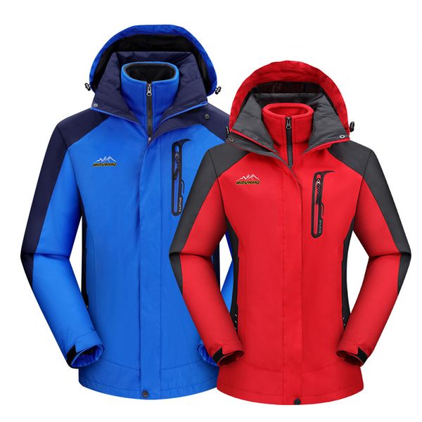 

wind-resistant waterproof three-in-one raincoat jacket outdoor men's and women's thermal wear riding raincoat jacket exhibition