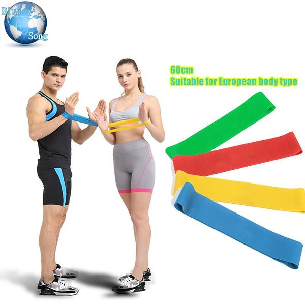 

upgraded 60cm fit eu fitness equipment resistance bands yoga rubber loop sport training equipment workout pilates elastic band