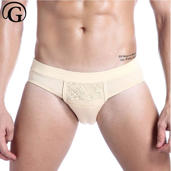 

prayger men low waist control body underpants invisible camel fence crotch panties without pads briefs, Black;brown