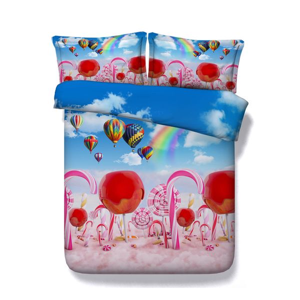 Candy Cane Bedding Set Lollipop Girls Duvet Cover Coverlet Set