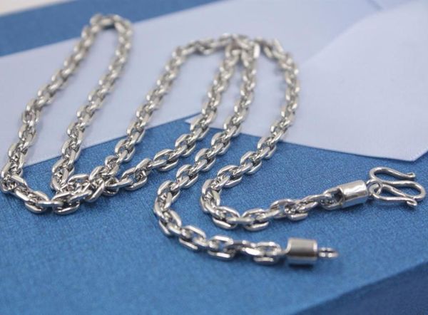 

real s925 silver necklace for men women chain 4mm cable link necklace