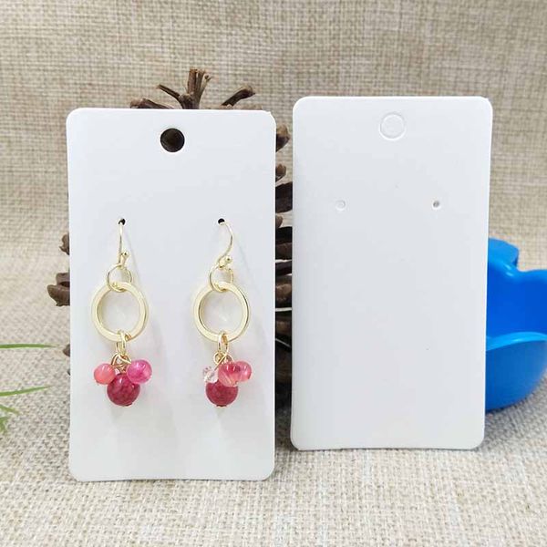

1000pcs 5x9cm 450gsm custom personal logo or words mult colours black/kraft/pink/white earring card or jewelry display card, Pink;blue