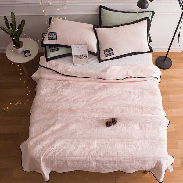 

new bedding solid thin summer quilt soft comforter bed cover quilting suitable for adults kids coverlet home textiles blanket