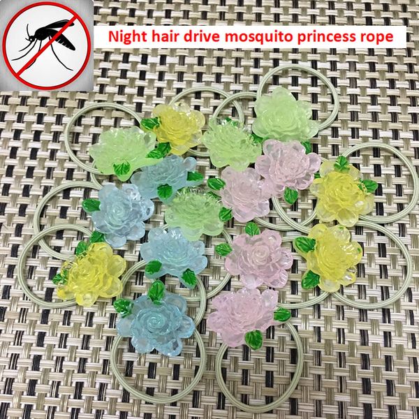 

2020 new hair optical drive mosquito rose hair cord girl little rubber band cord tie princess tiara, Golden;white