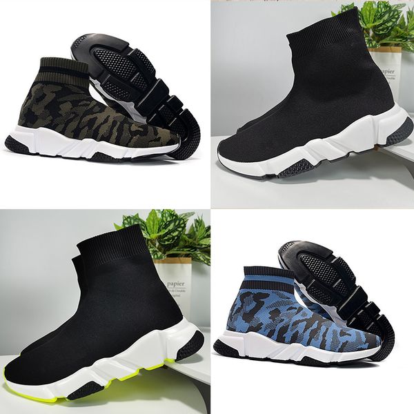 

шнурок роскоши дизайнер случайного носок обувь speed ​​trainer черные красные тройные черные мода марк носки сапоги спортивных тапки тренер, Black