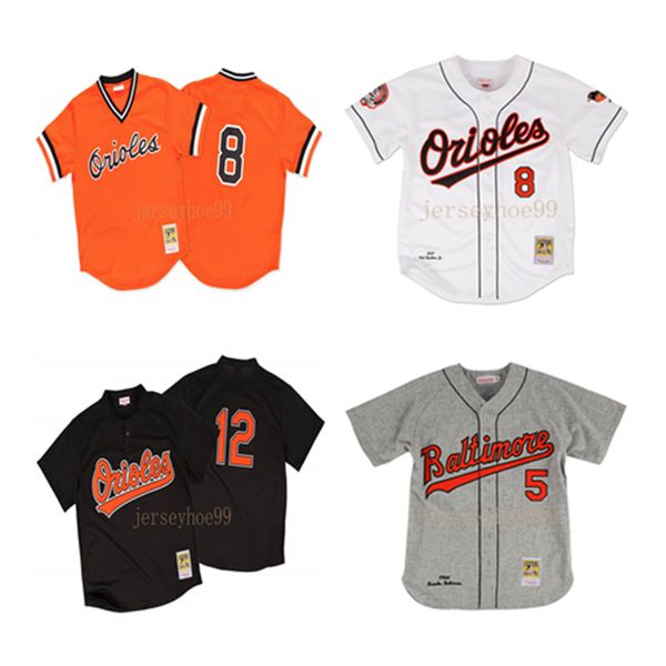 

Baltimore Cal Ripken Jr. Jersey Roberto Alomar 1997 Authentic Mesh BP Brooks Robinson 1966 Orioles Throwback Baseball Jerseys