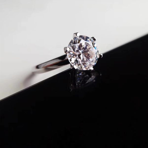 

fashion-simulation diamond ring s925 exquisite sterling silver gold-plated ring factory direct 60 points 1 gram 2 gram style couple