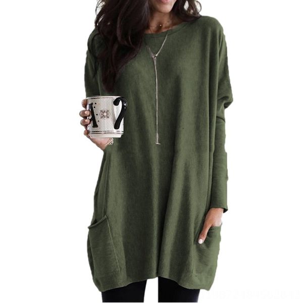 

2019 casual women's pure color coat long sleeve mid-length 2019 casual women's pure color coat long sleeve mid-length top, White